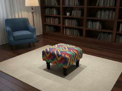 Premium Multi - Colour Trem Footstool Pouffe – Stylish, Comfortable & Versatile - ISTOOLS