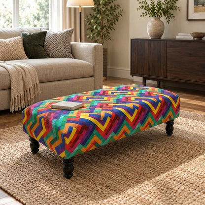 Premium Multi-Colour Trem Footstool Pouffe – Stylish, Comfortable & Versatile - ISTOOLS