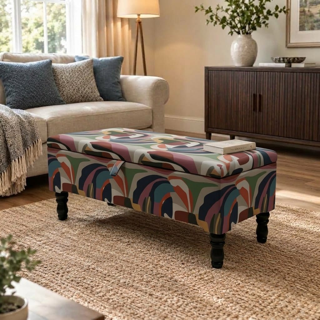 Premium Multi‑Colour Ottoman Storage Bench Coffee Table – Multi‑Functional Living Room Seating & Storage - ISTOOLS
