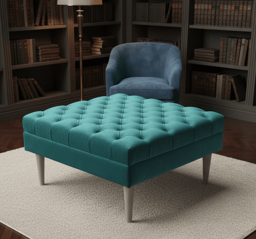 Premium non storage Coffee Table Bench, Chesterfield Footstool table - ISTOOLS