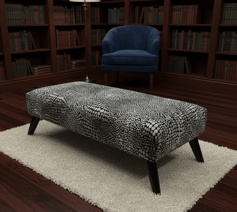 Premium leopard print storage ottoman bench for living room UK - ISTOOLS