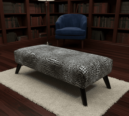Premium leopard print storage ottoman bench for living room UK - ISTOOLS