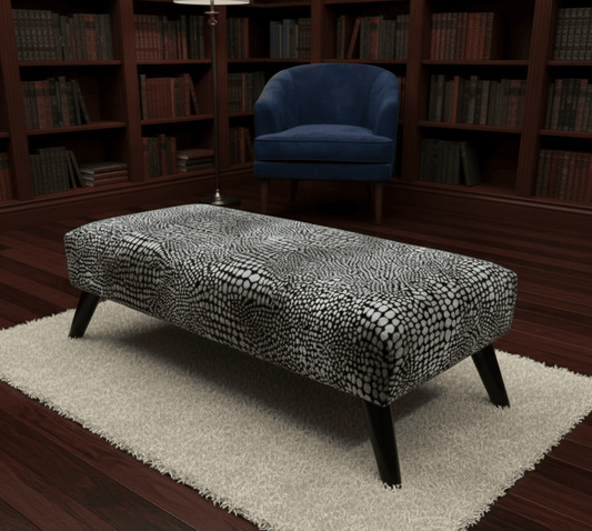 Premium leopard print storage ottoman bench for living room UK - ISTOOLS