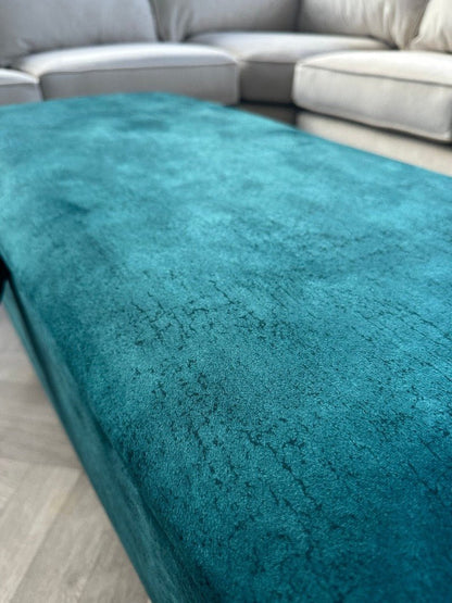 PREMIUM OPAL GREEN OTTOMAN | STORAGE BOX | BENCH | PLAIN LID OTTOMAN COFFEE TABLE - ISTOOLS