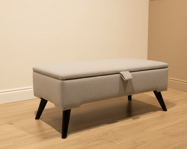 Stylish UK storage bench seat with deep hidden storage - ISTOOLS