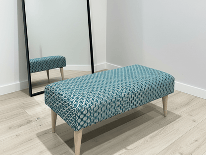 PREMIUM PATTERN FABRIC FOOTSTOOL POUFFE FOOTREST TABLE - ISTOOLS