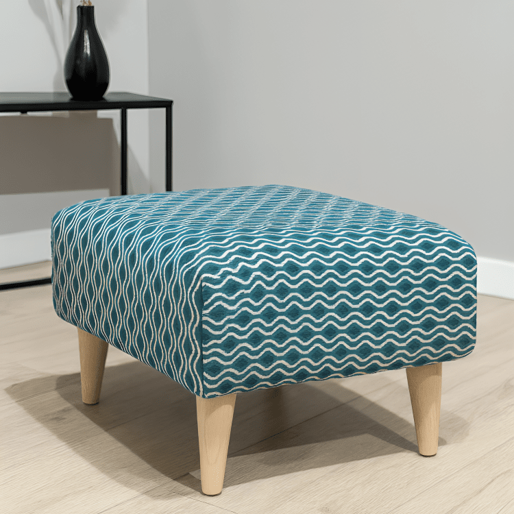 PREMIUM PATTERN FABRIC FOOTSTOOL POUFFE FOOTREST TABLE - ISTOOLS