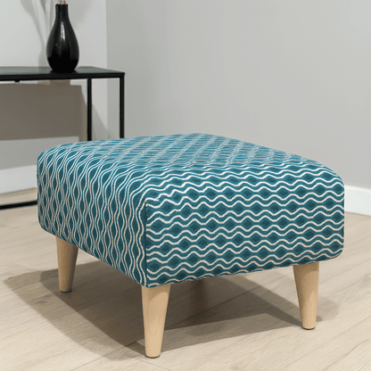 PREMIUM PATTERN FABRIC FOOTSTOOL POUFFE FOOTREST TABLE - ISTOOLS