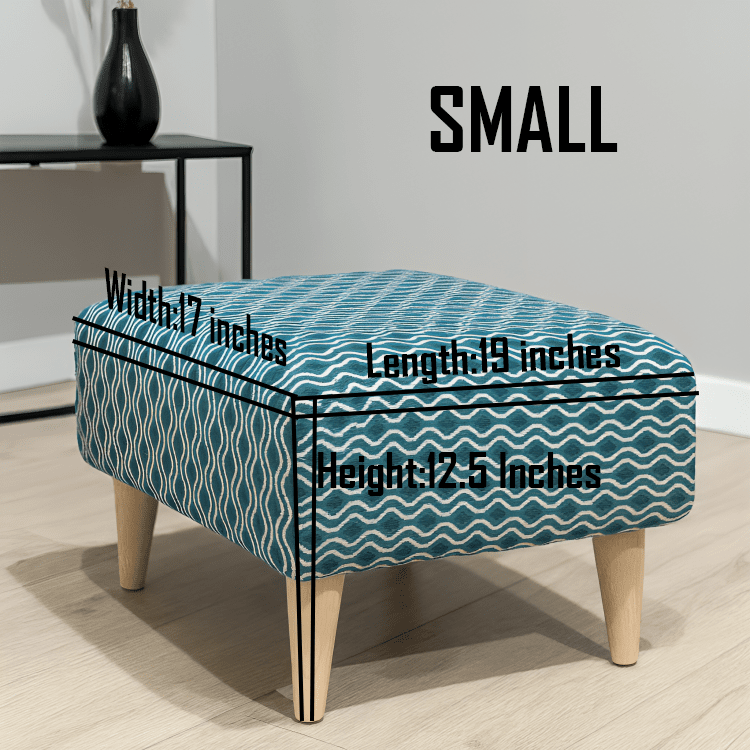 PREMIUM PATTERN FABRIC FOOTSTOOL POUFFE FOOTREST TABLE - ISTOOLS