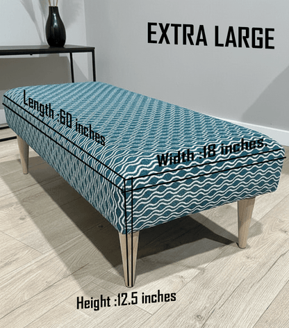 PREMIUM PATTERN FABRIC FOOTSTOOL POUFFE FOOTREST TABLE - ISTOOLS