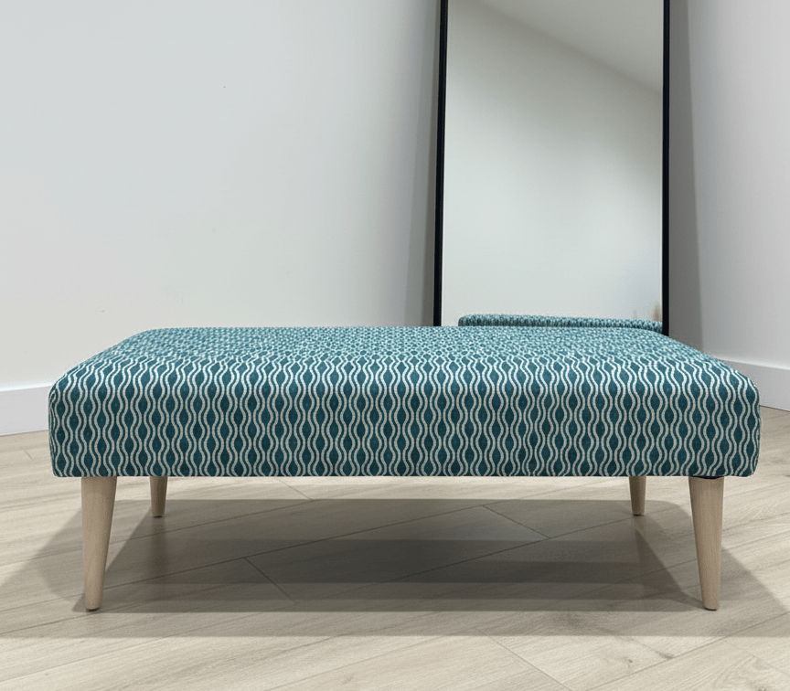 PREMIUM PATTERN FABRIC FOOTSTOOL POUFFE FOOTREST TABLE - ISTOOLS