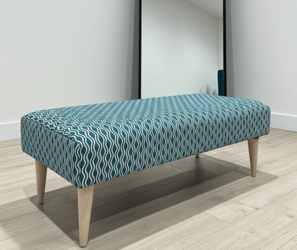 PREMIUM PATTERN FABRIC FOOTSTOOL POUFFE FOOTREST TABLE - ISTOOLS