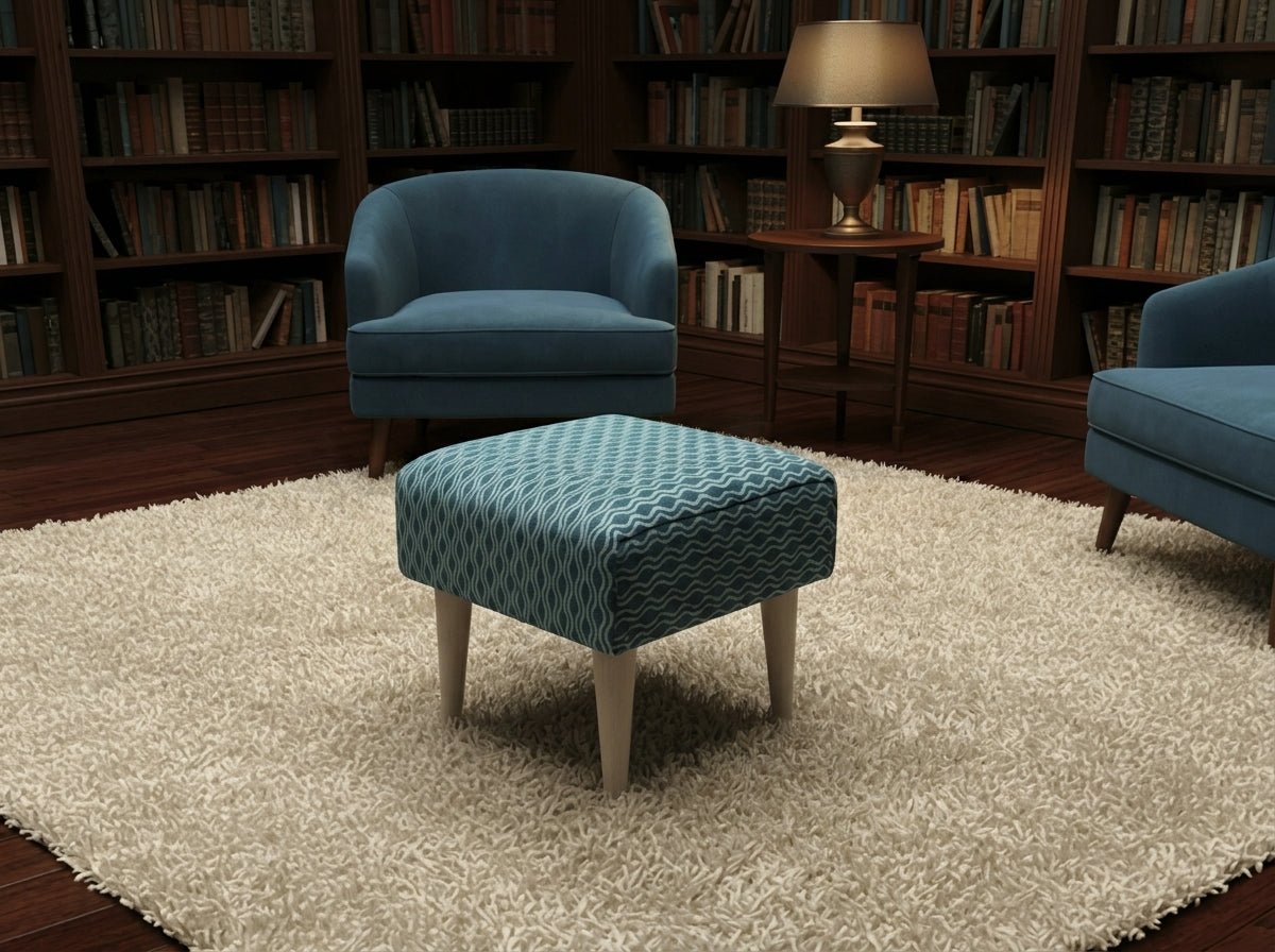 Premium Pattern Fabric Ottoman Footstool Pouffe – UK Handmade - ISTOOLS