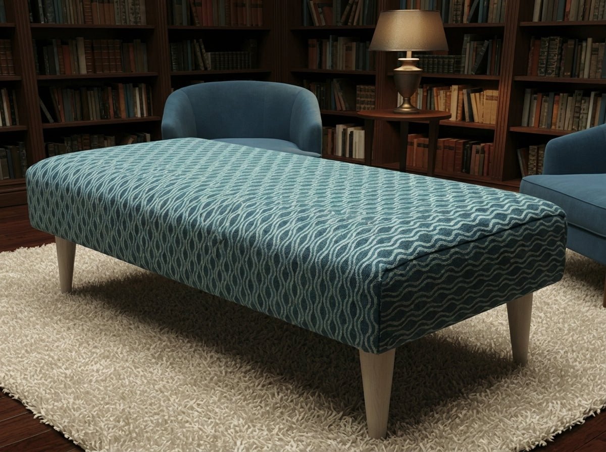 Premium Pattern Fabric Ottoman Footstool Pouffe – UK Handmade - ISTOOLS