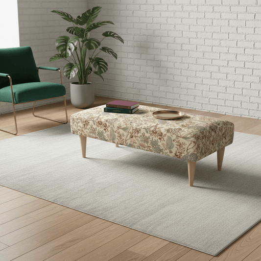 Premium Patterned Lid Coffee Table Ottoman – Multi - Functional Luxury Storage Bench - ISTOOLS