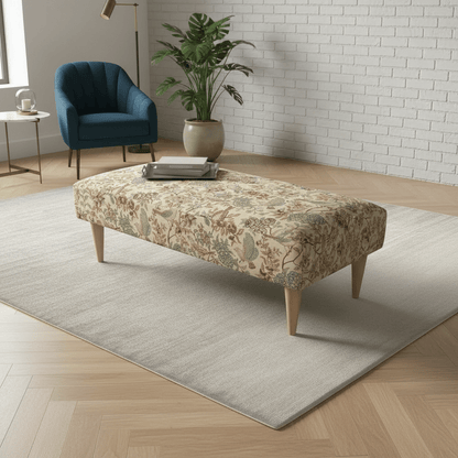 Premium Patterned Lid Coffee Table Ottoman – Multi - Functional Luxury Storage Bench - ISTOOLS