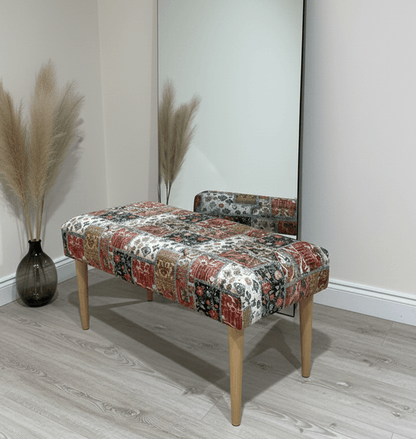 Stylish Upholstered Footstool Ottoman with Memory Foam Cushion - ISTOOLS