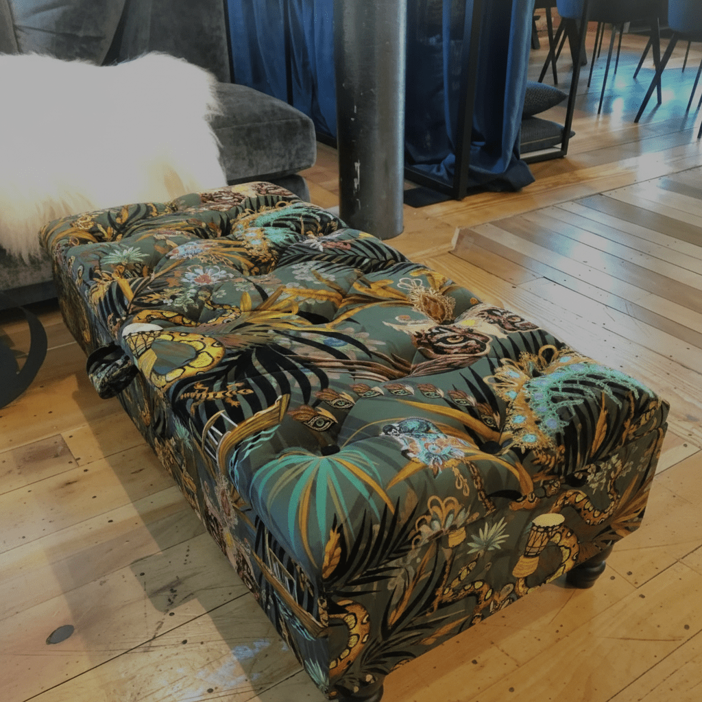 Premium Rectangle Storage Bench Deep Buttoned UK bec - ISTOOLS