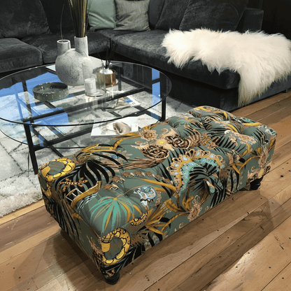 Premium Rectangle Storage Bench Deep Buttoned UK bec - ISTOOLS