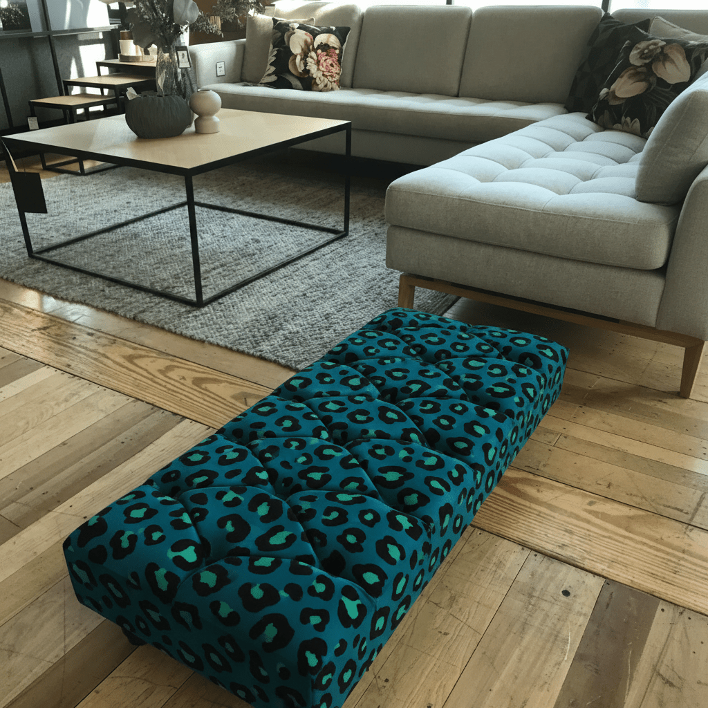Premium Rectangular Centrepiece Floor Footstool non - storage bec - ISTOOLS