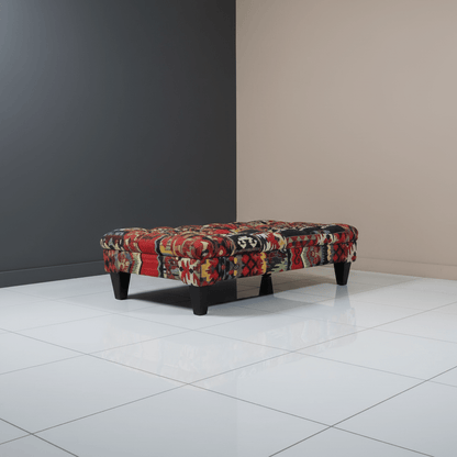 Premium Rectangular Coffee Table Pouffe Expressive Aesthetic - ISTOOLS