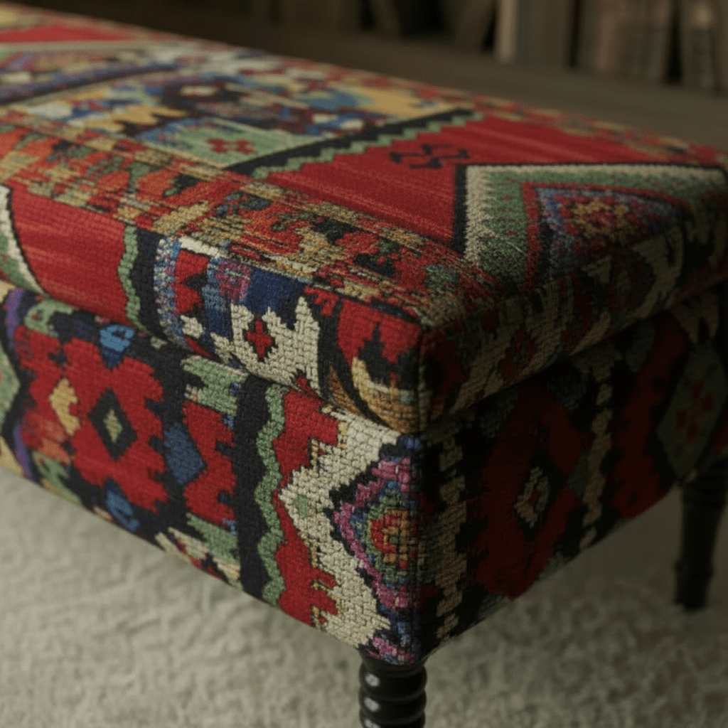 Premium Rectangular Coffee Table Pouffe Expressive Aesthetic - ISTOOLS