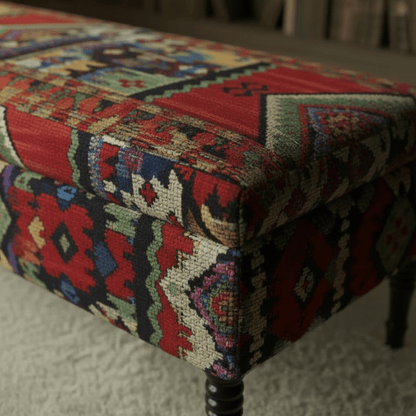 Premium Rectangular Coffee Table Pouffe Expressive Aesthetic - ISTOOLS