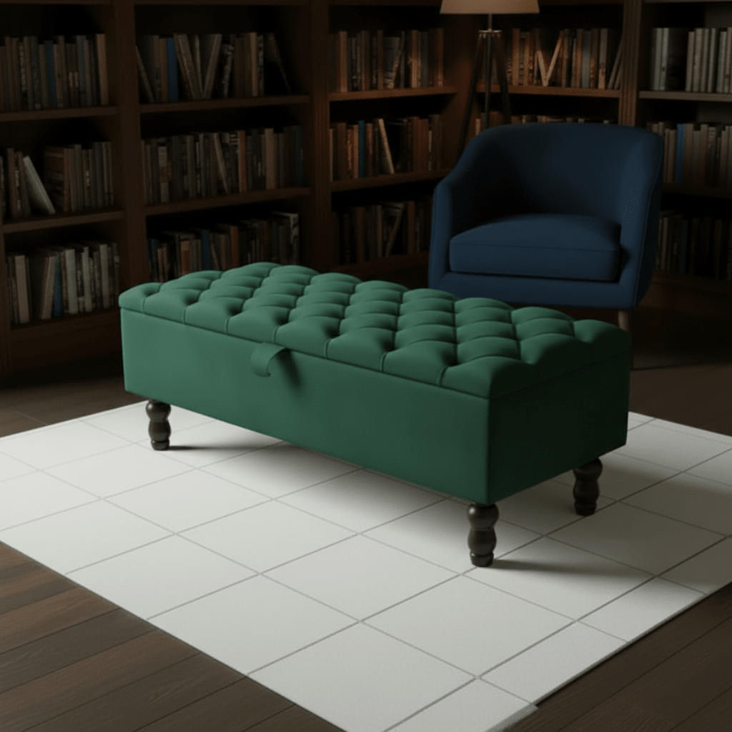 Premium Rectangular Ottoman Storage Bench – Stylish Storage with Comfort - ISTOOLS