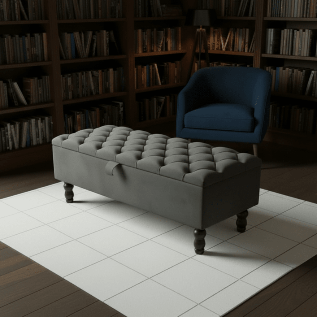 Premium Rectangular Ottoman Storage Bench – Stylish Storage with Comfort - ISTOOLS