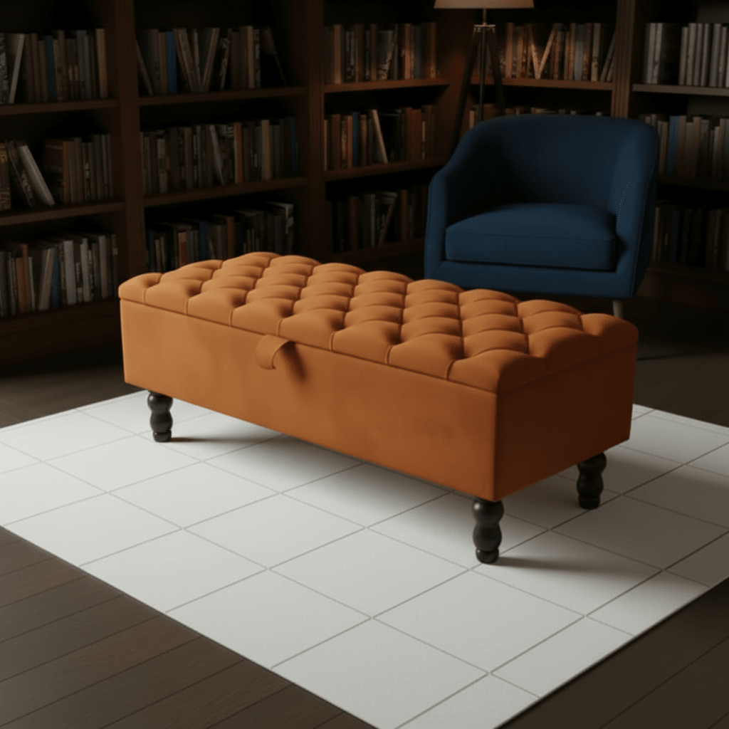 Premium Rectangular Ottoman Storage Bench – Stylish Storage with Comfort - ISTOOLS