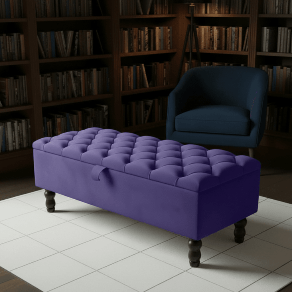 Premium Rectangular Ottoman Storage Bench – Stylish Storage with Comfort - ISTOOLS