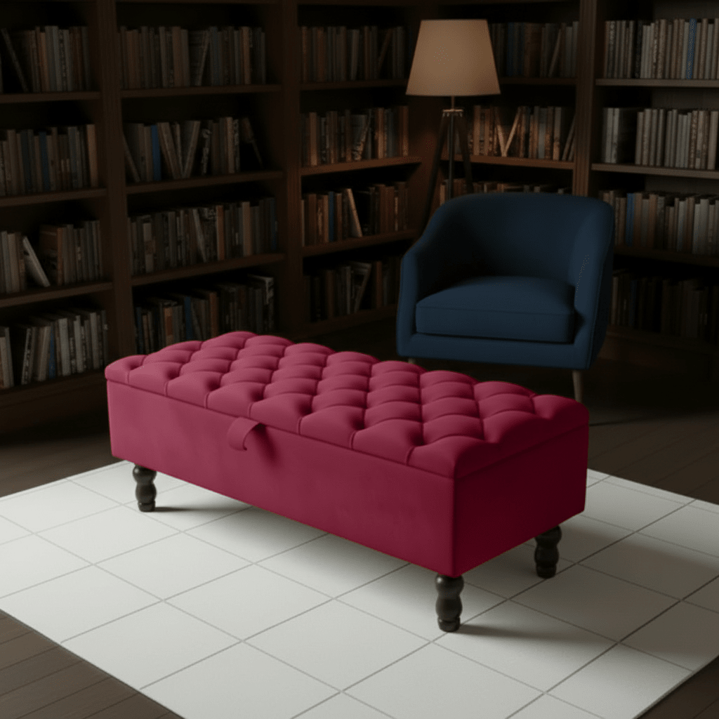 Premium Rectangular Ottoman Storage Bench – Stylish Storage with Comfort - ISTOOLS