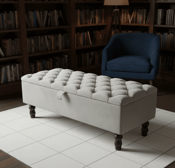 Premium Rectangular Ottoman Storage Bench – Stylish Storage with Comfort - ISTOOLS