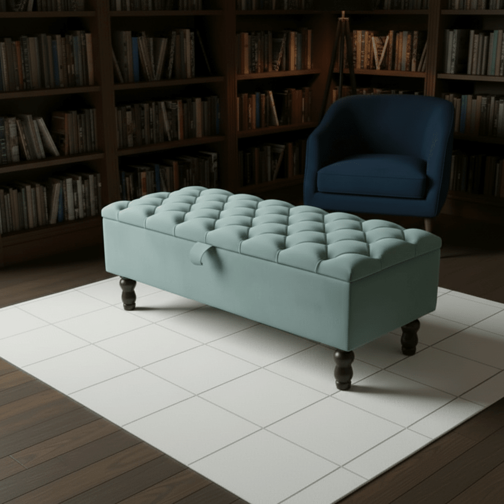 Premium Rectangular Ottoman Storage Bench – Stylish Storage with Comfort - ISTOOLS