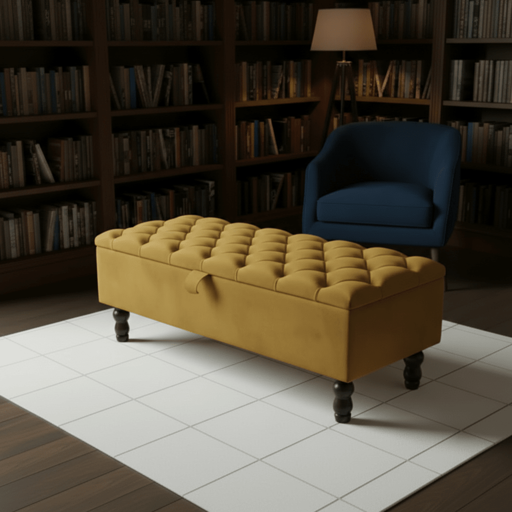 Premium Rectangular Ottoman Storage Bench – Stylish Storage with Comfort - ISTOOLS