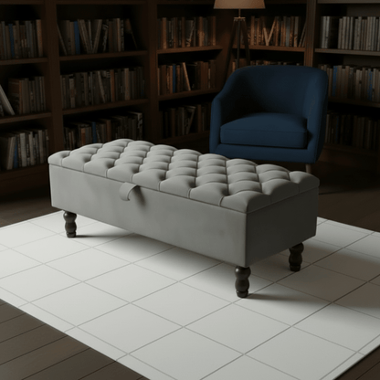 Premium Rectangular Ottoman Storage Bench – Stylish Storage with Comfort - ISTOOLS