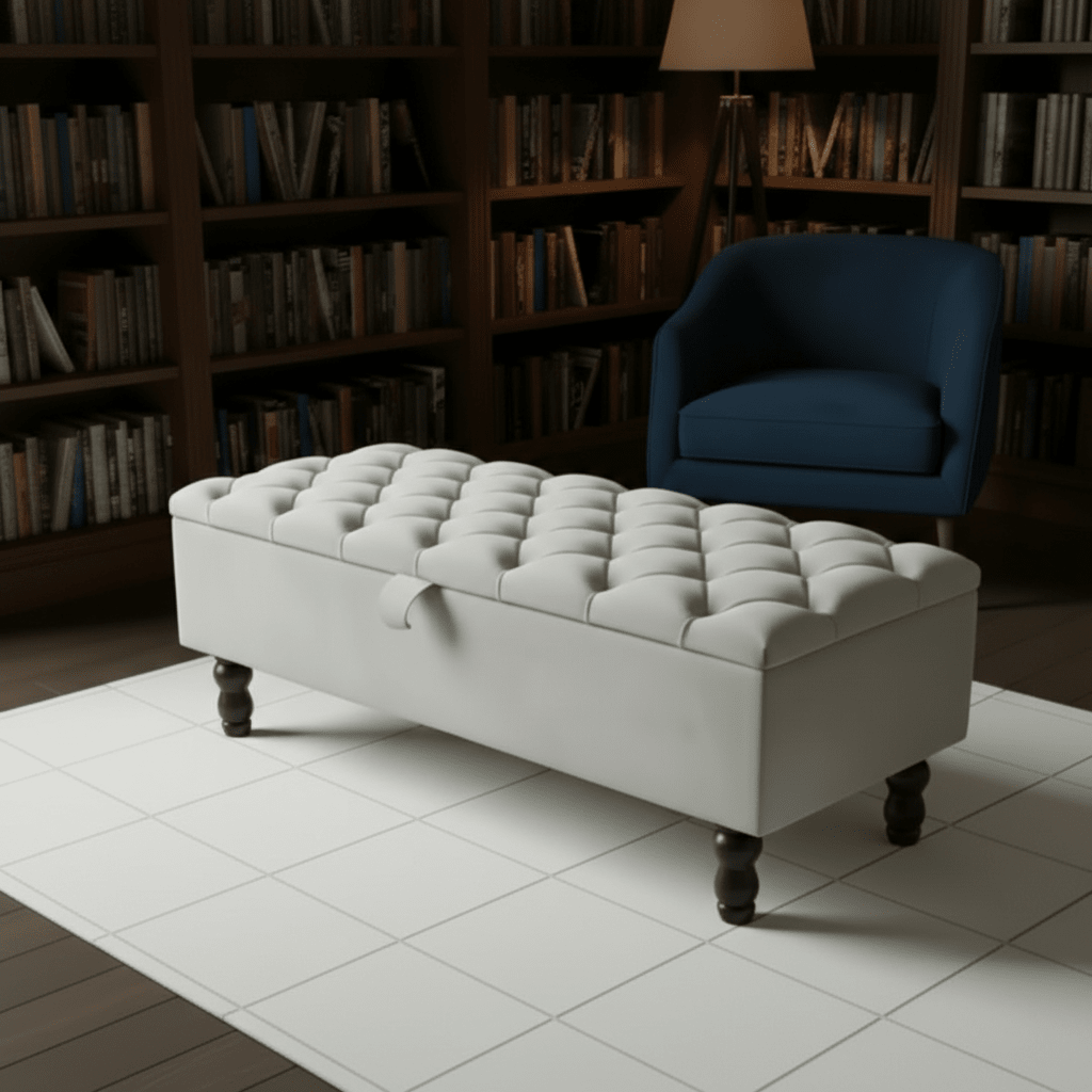 Premium Rectangular Ottoman Storage Bench – Stylish Storage with Comfort - ISTOOLS