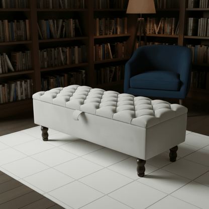 Premium Rectangular Ottoman Storage Bench – Stylish Storage with Comfort - ISTOOLS