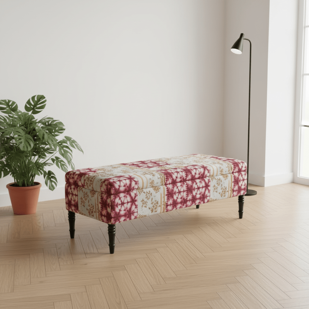 Premium Rectangular Smooth Top Coffee Table Footstool Designer Motif UK - ISTOOLS