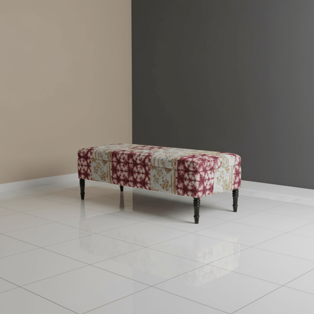 Premium Rectangular Smooth Top Coffee Table Footstool Designer Motif UK - ISTOOLS