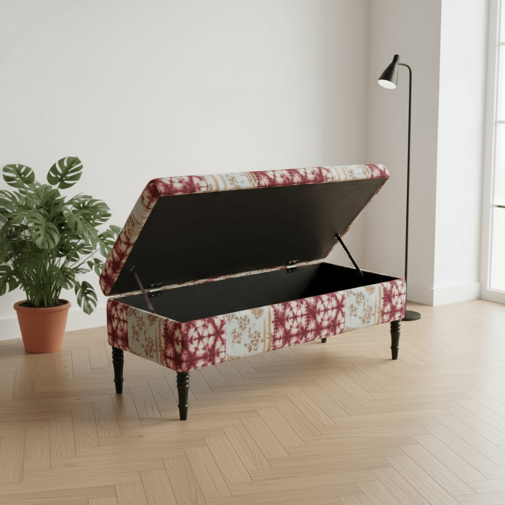 Premium Rectangular Smooth Top Coffee Table Footstool Designer Motif UK - ISTOOLS