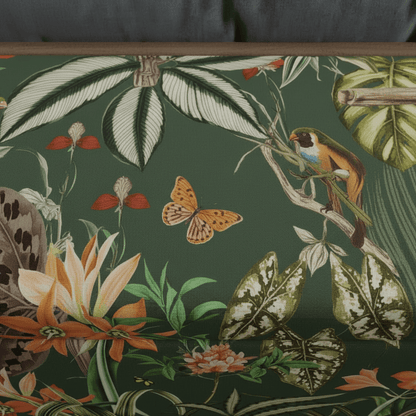 Premium Rectangular Storage Bench End of Bed Botanical Motif UK - ISTOOLS