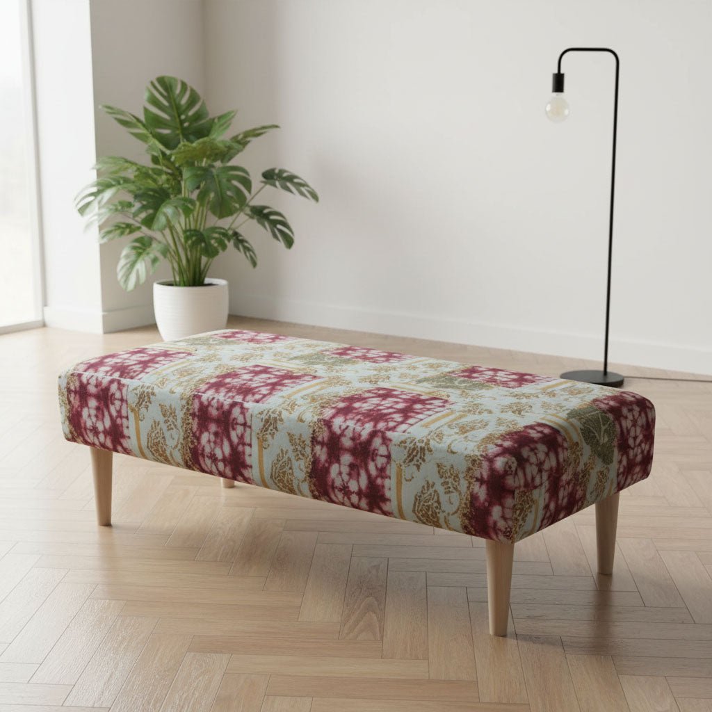 Premium Rectangular Storage Bench Smooth Lid Designer Motif UK - ISTOOLS