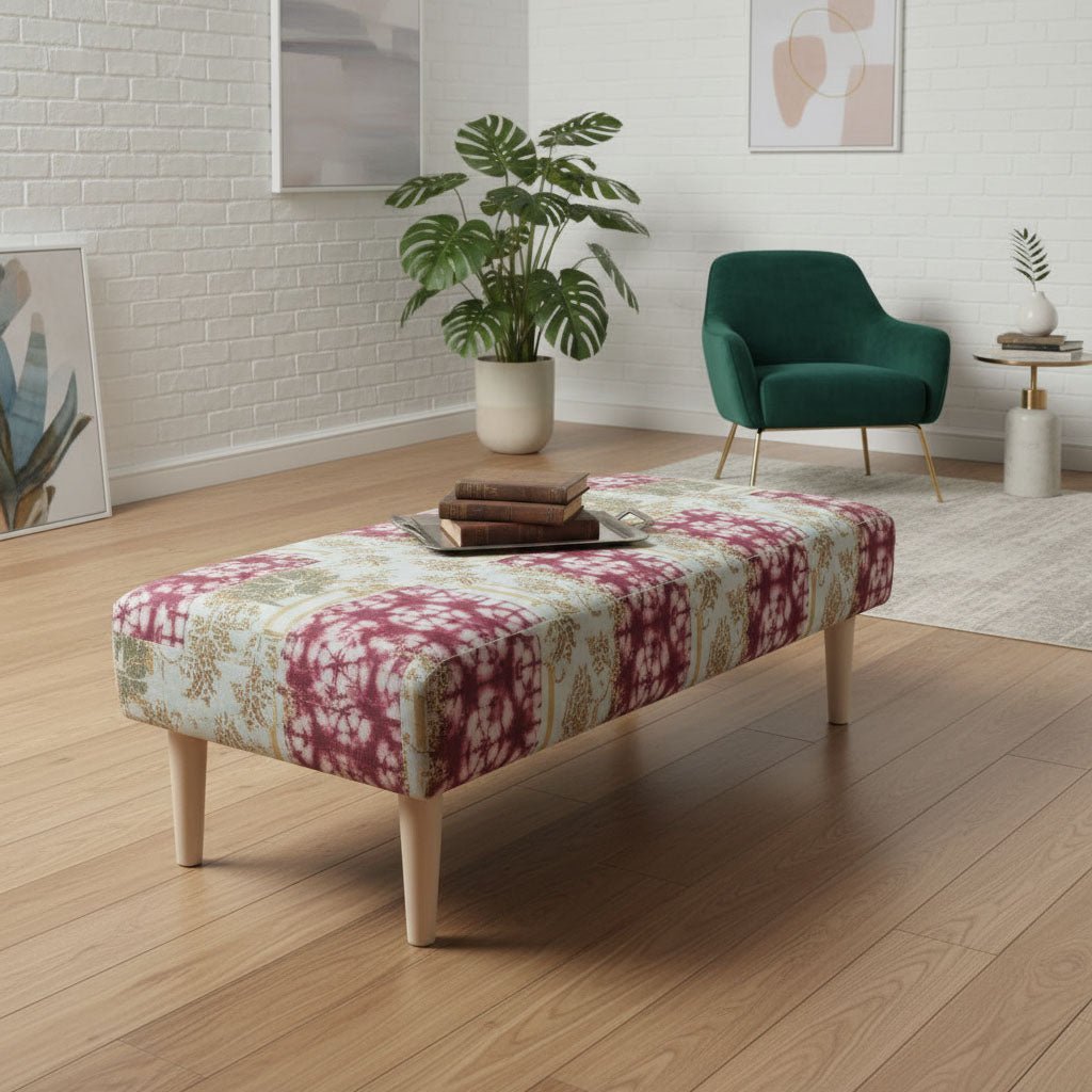 Premium Rectangular Storage Bench Smooth Lid Designer Motif UK - ISTOOLS
