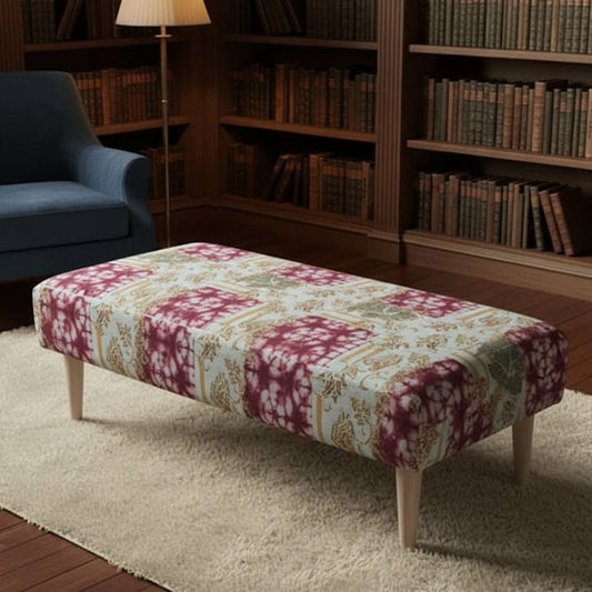 Premium Rectangular Storage Bench Smooth Lid Designer Motif UK - ISTOOLS