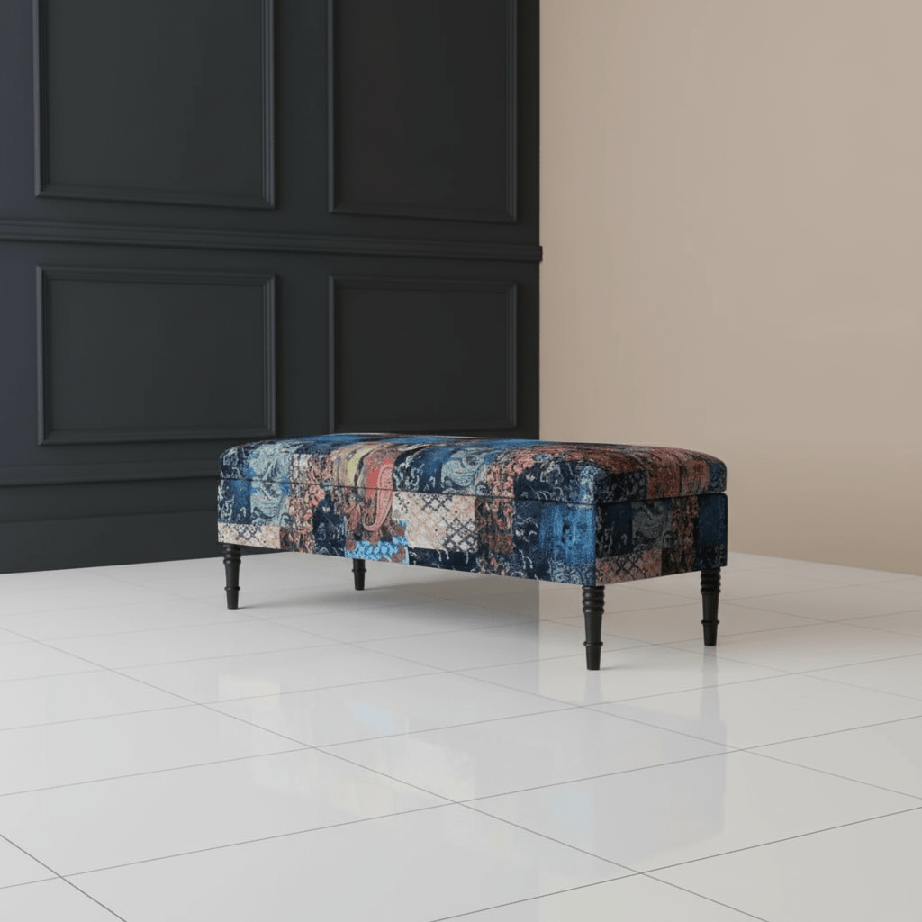 Premium Rectangular Storage Bench Smooth Plain Lid UK - ISTOOLS