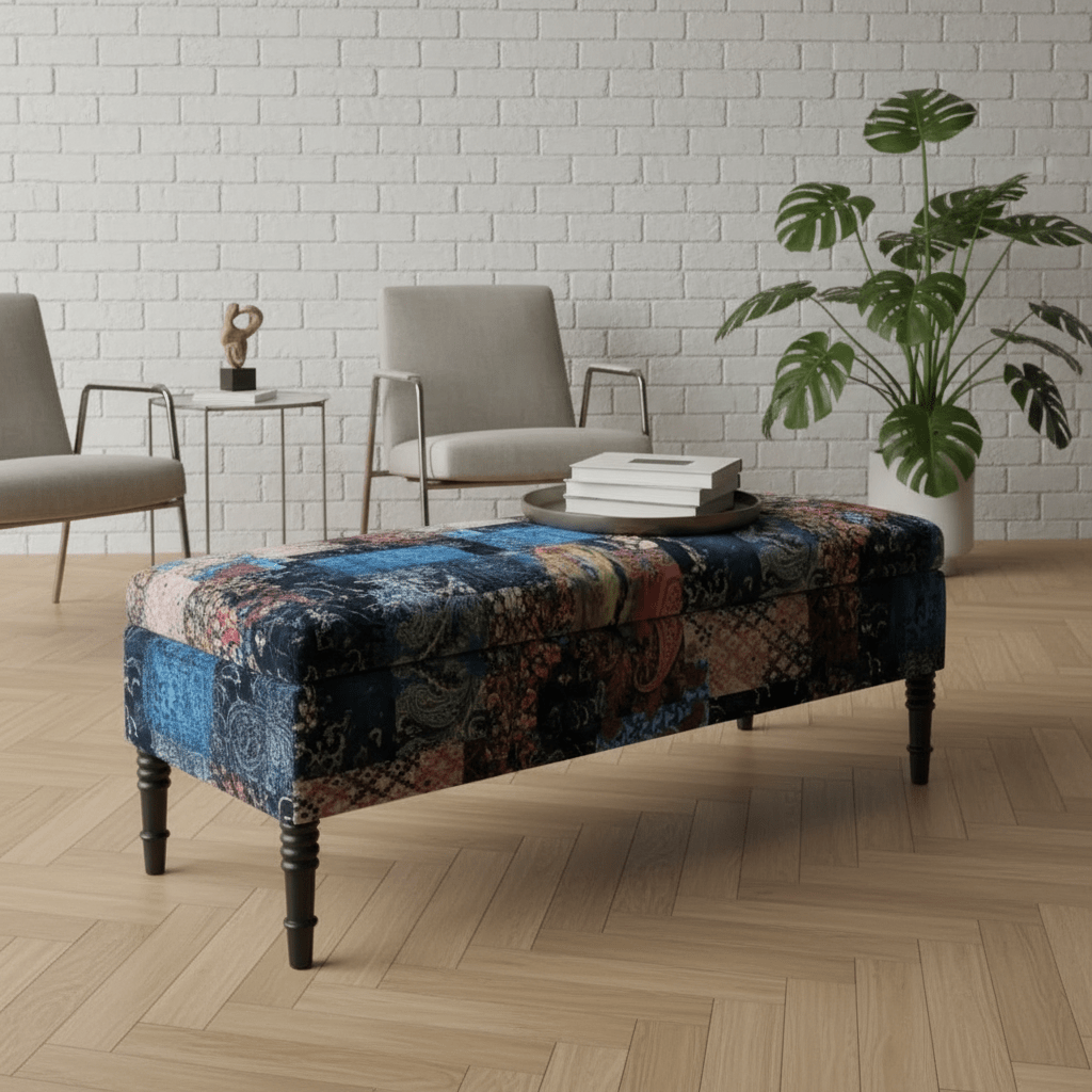 Premium Rectangular Storage Bench Smooth Plain Lid UK - ISTOOLS