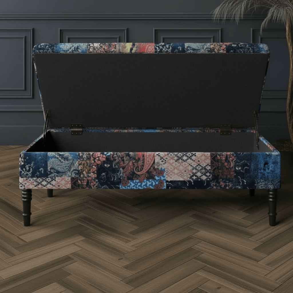 Premium Rectangular Storage Bench Smooth Plain Lid UK - ISTOOLS