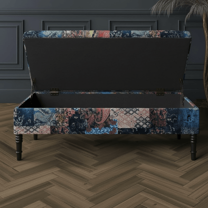 Premium Rectangular Storage Bench Smooth Plain Lid UK - ISTOOLS