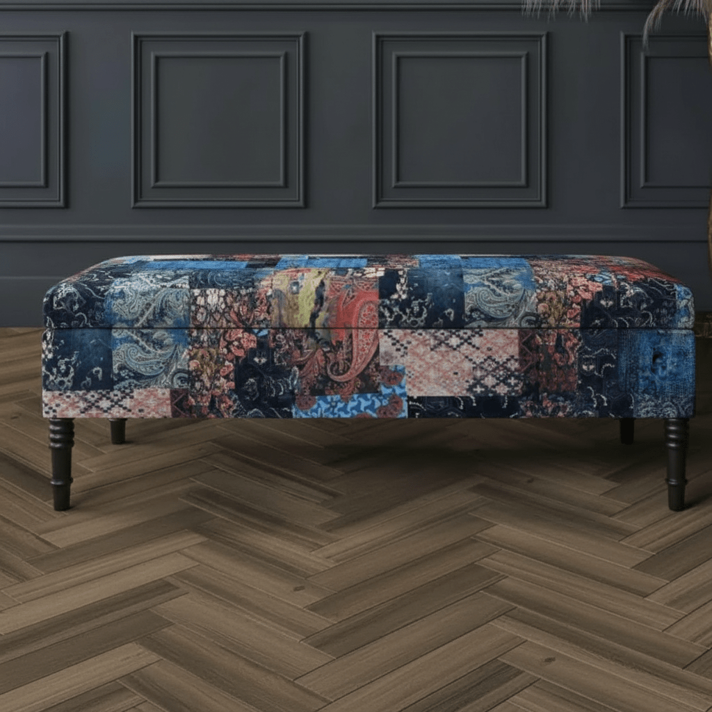 Premium Rectangular Storage Bench Smooth Plain Lid UK - ISTOOLS